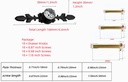 Drawer Dresser Knobs Pull Handles,Cabinet Door Knobs,6.6In Black Diamond Clear Crystal Glass Decorative Knobs 10 Pcs