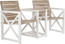SAFAVIEH Outdoor Collection Jovanna White and Ash Grey Two Seat Bench