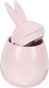 Zerodeko Ceramic Easter Bunny Jar Lid Cute Tea Canister for Dry Food Storage for Tea Grains and Snacks Decorative Storage for Home Kitchen