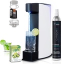 Carbon8 Sparkling Water Maker Machine, Home Soda Stream Machine, Screw-In CO2 Carbonator, Countertop Water Mineralizer, Seltzer Soda Maker Dispenser, CO2 Cylinder Included, White