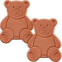 2PCS Terracotta Brown Sugar Keeper Bear Brown Sugar Saver and Softener Disc to Maintain Food Moisture in Storage Container