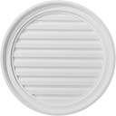 Ekena Millwork 22"W x 22"H x 1 1/4"P, Round Gable Vent Louver, Functional
