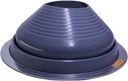 Flashers #8 Silicone Grey High Temp Round Flexible Roof Jack Pipe Boot Metal Roofing Pipe Flashing (Pipe OD 7" to 13") - 100% Made in The USA