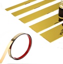 Gold Wall Trim Molding, 16.4 ft Stainless Steel Peel and Stick Wall Trim Metalized Mirror-Like Finish, Flexible Mirror Wall Ceiling Floor Cabinet Tile Edge Moulding for Fireplace (16.4ft x 1.96 in)