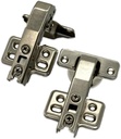 4 Pieces 90-Degree Frameless Cabinet Door Hinge, clamp Board Installation Suitable for Corner cabinets and Folding Door wardrobes