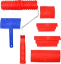 Wood Graining Tool Set 6 PCS Wood Grain Painting Tool Kit Natural Wood Grain Maker Tool with Handle for DIY Table Chair Railings Wall Room Art Paint Decoration