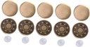 OHPHCALL 50 Set Metal Jeans Buttons with Reinforced Rivets for Easy No-sew Replacement Jeans Shorts Jackets Suspenders Bronze Buckles for Home and Store Use