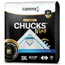 Chucks MAX Hospital Bed Pads Disposable Adult 36 x 36 Breathable Incontinence Pads - XXX-Large Pee Pads for Adults - Heavy Duty Absorbency Underpads - 400 Lbs. Patient Repositioning [20 Count]