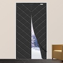 Magnetic Thermal Insulated Door Curtain, Various Sizes, Wind and Cold Proof, Pet Friendly, Suitable for Air-Conditioned Rooms and Heated Rooms, Curtain Size is 36"x83" Black, Fit Door Size 34"x81"