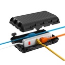 Outdoor Extension Cord Box, Large Waterproof Electrical Cord Box (9.05x6.61x2.67inch) Cable Connection Safety Protector Cover IP54 Water-resistant for Power Strip, Holiday Light and Decorations, Black