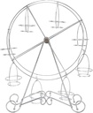 Ferris Wheel Cupcake Stand, Cupcake Holders Cupcake Display Stand 8 Cups Dessert Carrier Display Holder for Restaurants Dessert Shops Theme Party