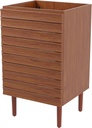 JONATHAN Y VAN1000B Aubert 20 in. W x 18 in. D x 33 in. H Thick Linear Slat Modern Farmhouse 2-Shelf Bath Vanity Cabinet Only (Sink Basin not Included), Walnut