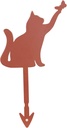 Garden Garden Decoration Powder Paint Coating - Hwaboon Gardenpot Pick-Steel-Brown- a Butterfly-catching cat
