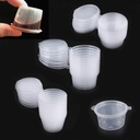 50Pcs 1.5oz 2oz 3oz Plastic Condiment Souffle Containers - Leak Proof Portion Cup with Hinged Lid Perfect for takeaway deli condiments sauces dressings seasonings and other food storage