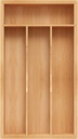 Small Silverware Organizer, Bamboo Kitchen Drawer Organizer, Utensil Holder, Cutlery Tray & Spoon Flatware Storage with Grooved Drawer Dividers