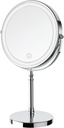 Lighted Makeup Mirror, 3000 mAh Rechargeable Double Sided Magnifying Vanity Mirror with 3 Colors, 1x/10x, 360° Rotation , Brightness Adjustable Magnification Cosmetic Light up Mirror, Women Gift