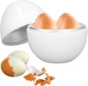 Microwave Egg Cooker for 4 Eggs,Hard Boiled Egg Cooker Compact Microwave Safe Egg Boiler for Hard Soft or Poached Eggs Space Saving Design