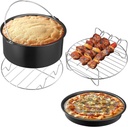 Navaris Air Fryer Accessories Set of 4 - Compatible with All Main Airfryer Brands - Food Grade Material & Nonstick Coating - Airfryer Gadgets Ideal for Baking Cake, Pizza, Dessert
