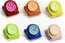 6Pcs Fridge Magnets Refrigerator Magnets, Colorful Resin Happy Faces Magnetic Clips for Whiteboard Locker Artwork Classroom Magnets Teacher Must Haves School Supplies Accessories