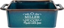 Let's Make Memories Personalized Made With Love Stoneware Square Baker - Cookware - For Her - Teal