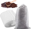 Yzurbu 200pcs 4''x6'' Cold Brew Coffee Filter Bags, No Mess Disposable Filter Bag with Drawstring for Coffee Grounds & Ice Tea
