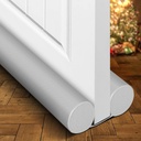 Holikme Door Draft Stopper Door Sweep Weather Stripping Noise Blocker Window Breeze Blocker Adjustable Draft Door Closers, Grey