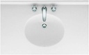Swan VT02237.010 Ellipse 37-in L x 22-in W x 7.25-in H Solid Surface Vanity Top, White