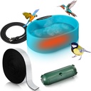 3 Pack Heated Bird Baths Outdoor Heated Dog Water Bowls with Chew Resistant Cord and 32.8ft Pipe Insulation Wrap Extension Cord Cover Pet Bowls for Dogs Cats Birds Drink Water in Winter