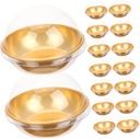 50pcs Packing Boxes Cup Cake Holders Lid Small Bakery Cake Boxes Mini Egg Yolk Packing Reusable Secure