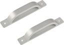2 Pcs 5inch/128mm Barn Door Handles, Silver Furniture Hardware Pull Set, Cupboard Drawer Handles, Cabinet Dresser Pulls (Silver)