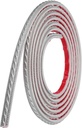 uxcell 9.8Ft x 0.47" Peel and Stick Molding Trim for Walls, Flexible Mirror Molding Trim Self-Adhesive Wall Paneling Strip Wallpaper Border for DIY Floor Wall Baseboard, Silver