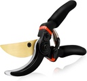 Titanium Bypass Pruning Shears, Rust-Resistant Coated Hand Pruners with Ergonomic Handles, Heavy Duty Garden Hedge Clippers Tools for Bonsai Scissors & Loppers