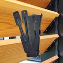 Pylex Deck Sunblind System 11060, Louvers Bracket Shutter Hardware Kit, Up to 11 Boards (48'') - Black Steel Baked Powder Coating Brackets
