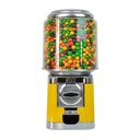 Candy Vending Machine, Commercial Automatic Candy Machine Candy Gumball Vending Machine, 32mm Bubble Gum Machine Metal Gumball Dispenser Machine for Home, Gaming Stores (Yellow)
