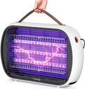 Buzbug Upgraded LED Bug Zapper Indoor, 10 Years Lifespan 3 Lamps Sustainable Less Power, 3800V Powerful Electric Mosquito Zapper, Durable Fly Trap Mosquito Trap, Fly Killer Fly Zapper (White)