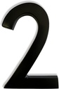 NACH Magnetic,4 inch Aluminum Black House Numbers for Outside - Number 2, Modern House Numbers with Mounting Hardware