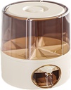 Rice Dispenser, Grain Container Storage, Rotatable Sealed Grain Food Storage Box, One-Click Output Rice Bucket, Rotating Food Dispenser For Home Kitchen (Cream white, 9.25×9.45 inch)