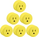 LITEdge Smart Plug Work with Alexa, Mini Smart Outlet Wifi Plug Google Home Assistant Voice Control, No Hub Required, Only Supports 2.4GHz Network, Timer Function, ETL Listed, Yellow Finish, Pack of 6