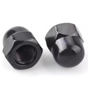 M6 Black Acorn Cap Nuts, M6-1.0 Black Acorn Nut Stainless Steel 18-8(304), 20Pcs-Pack