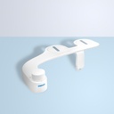 Omigo Element Bidet Attachment Non-Electric Thin Modern Design, Dedicated Rear and Front Self-Cleaning Nozzles with Pressure Control Dial (Ambient Temp, White)