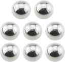 RLECS 8PCS Window Decoration 304 Stainless Steel Hollow Ball Silver Glossy Mirror Stair Rail Decoration Ball Length 25MM/1Inch for House Indoor and Outdoor Shopping Mall Office and Clothing Shop