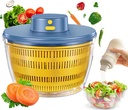 Large Salad Spinner,3-in-1 Vegetable Wash Bowl, Salad Bowl & Lettuce Spinner, Fruit Cleaner,4.22Qt Lettuce & Fruit Washer, Quick Drainage Electric Mixer