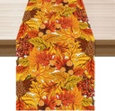 XCHI Fall Maple Leaves Pinecone Table Runner Table Decoration for Kitchen Dining Dinner Autumn Home Decor 13x72 Inch
