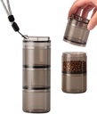 ANKOMN QuarterSeal X7 Airtight Modular Coffee Canister – Single Dose Coffee Bean Storage. Travel Coffee Grounds Container with UV-Protection for Backpacking or Camping. On-the-Go Coffee Accessories.