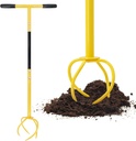 Manual Twist Tiller for Gardening, Garden Claw Hand Tiller with Ergomomic Handle, Steel Cultivator Tiller Lawn Aerator Soil Lossener for Gardening Bed and Plant Box