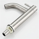 Bathroom Waterfall Bathroom Sink Set Single Cold Water Faucet Stainless Steel 304 (Color : Silver, Size : G1/2)