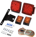 CZC AUTO 12V Submersible LED Trailer Tail Light Kit for Under 80 Inch Boat Utility Waterproof (Trailer light kit)