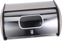 Modern Stainless Steel Bread Storage Box Bread Container Window Kitchen Counter Holder
