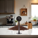 Black 2-In-1 Espresso Coffee Bean Spoon Tamping Scoop Tamper Tea Tool For Bean Spoon Measuring, Scoops, Tea and Espresso