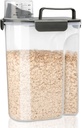Rice Container, Airtight Rice Storage Container 10lb, Cereal Containers Storage, BPA Free Food Dispenser with Pouring Spout Handle for Flour Pasta Grain, Pet Dog Cat Bird Food Storage Container